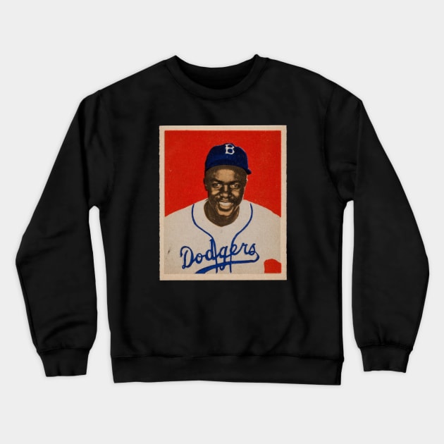 Jackie Robinson 1949 Bowman Crewneck Sweatshirt by BlackBoxHobby